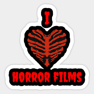 I Love Horror Films Sticker